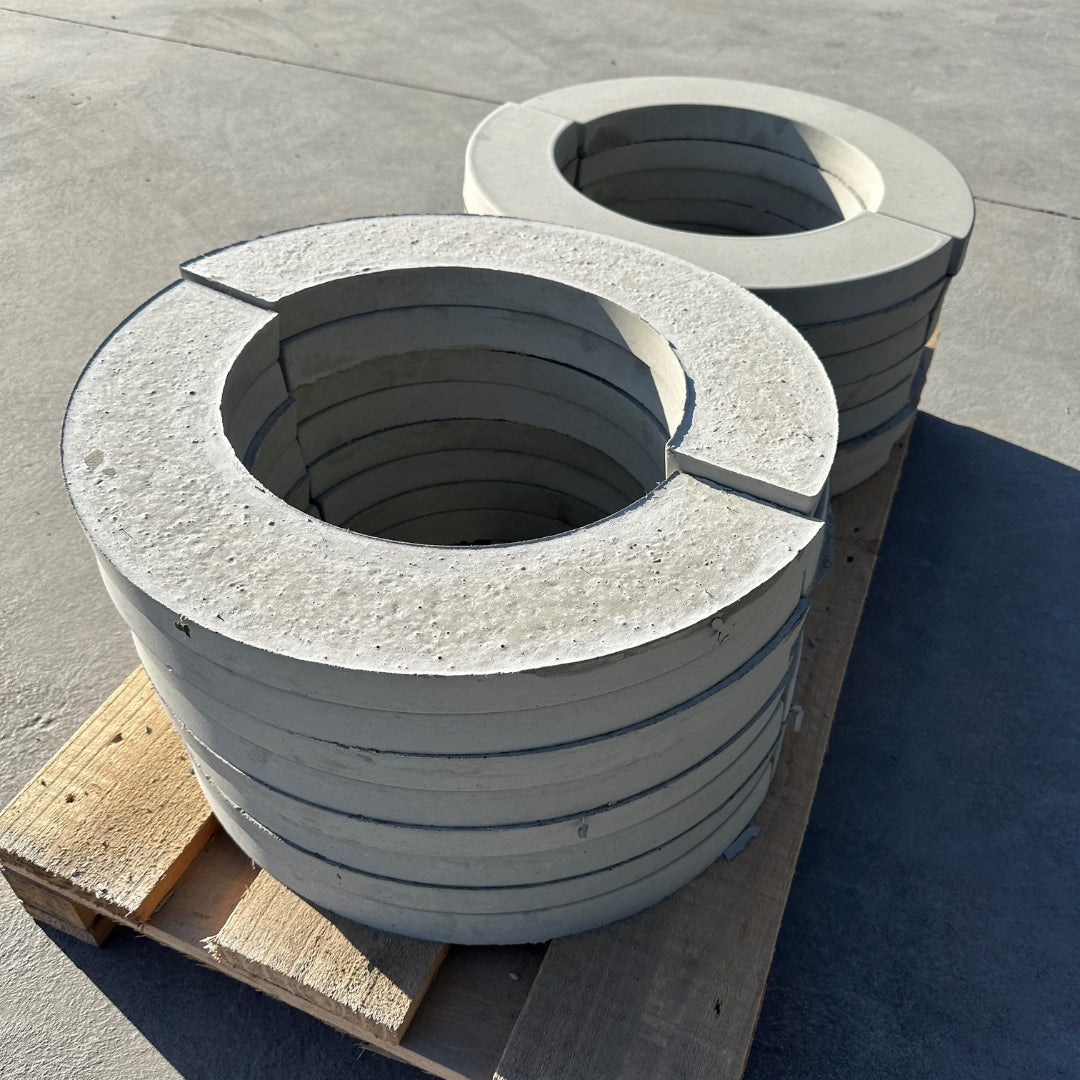 Concrete Piling Rings Feinwerk Concrete Tree Rings Pair - Plain | Paving & Retaining